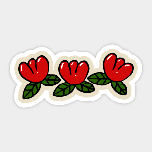 3 shiny tulips Sticker